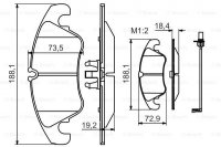 Дисковые тормозные колодки, передние Bosch 0 986 494 259