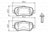 Дисковые тормозные колодки, задние Bosch 0 986 424 646