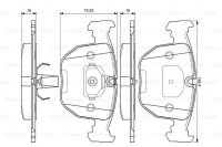 Дисковые тормозные колодки, передние Bosch 0 986 494 028